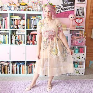 ASOS sheet floral short sleeve midi dress size US6